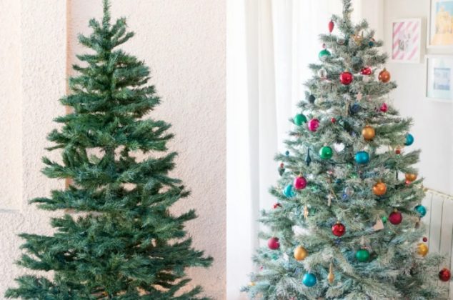 Truco para tansformar tu árbol de Navidad viejito con pintura en spray