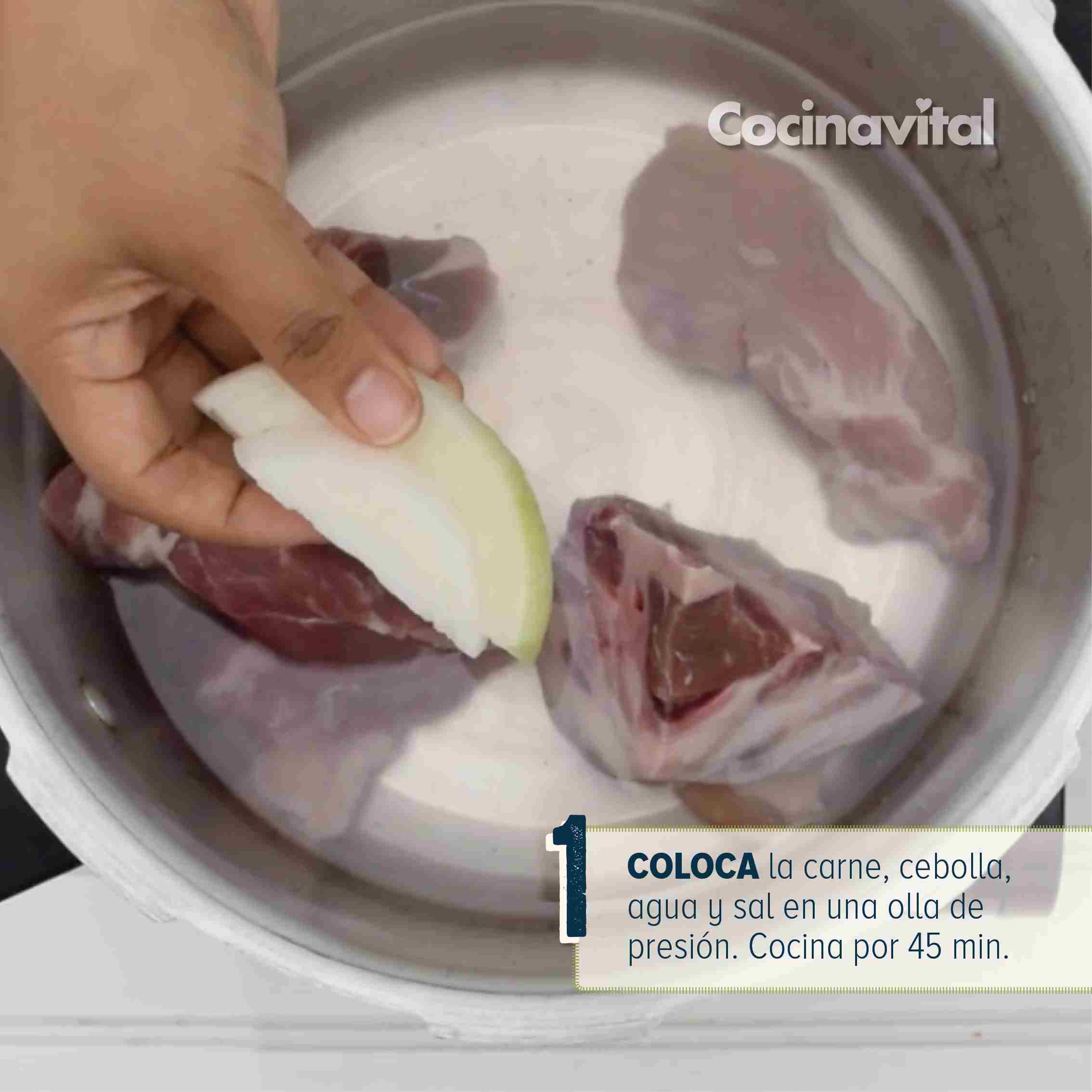 Coloca los ingredientes en una olla