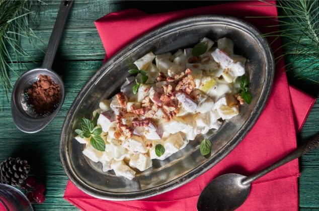 Ensalada cremosa de manzana en solo 4 sencillos pasos