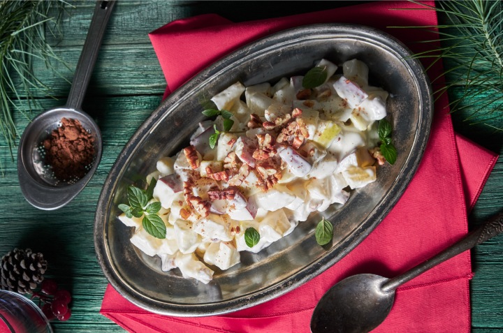 ensalada cremosa de manzana