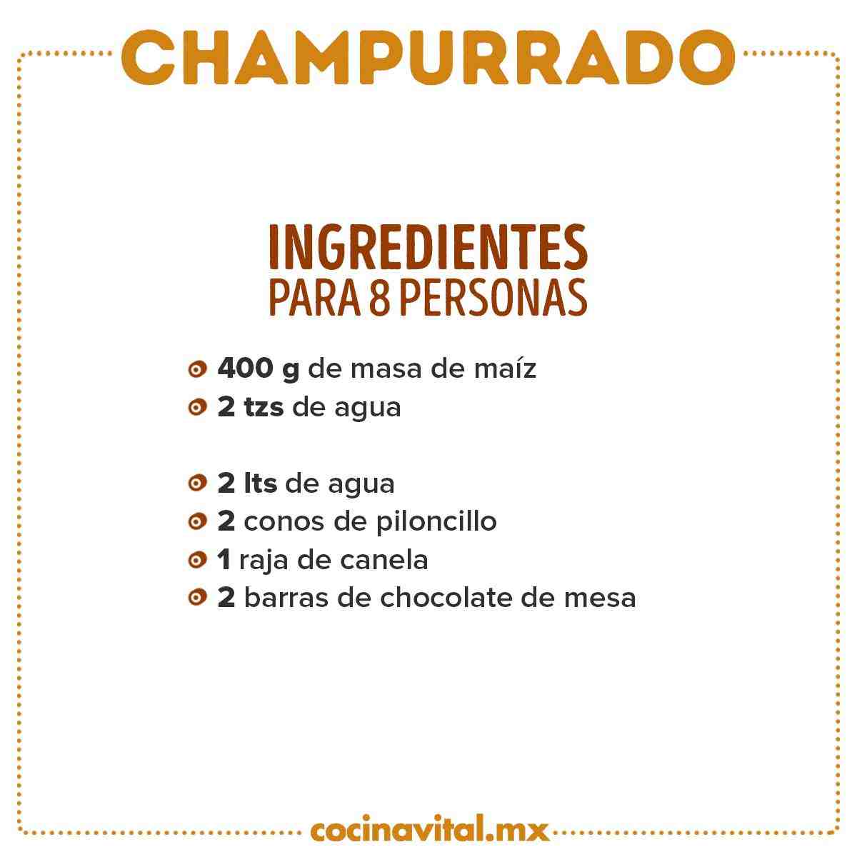 Ingredientes Champurrado