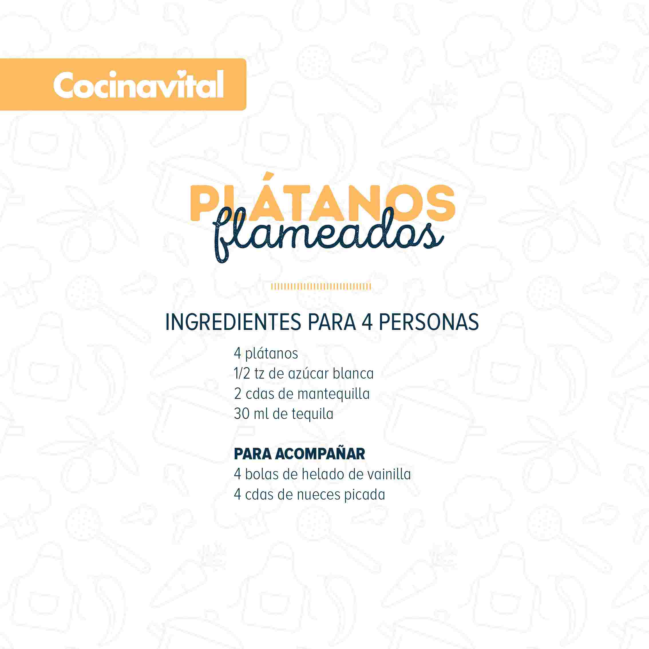 Ingredientes Plátanos Flameados