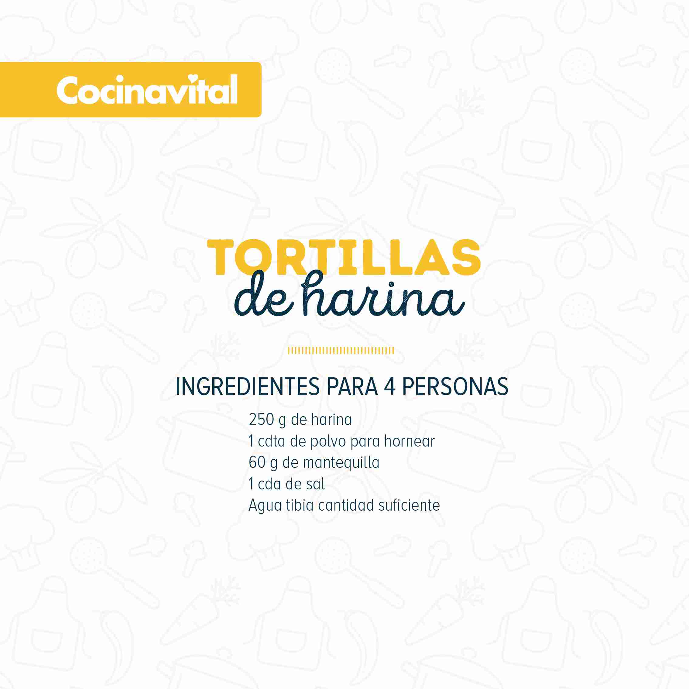 Ingredientes Tortillas de Harina