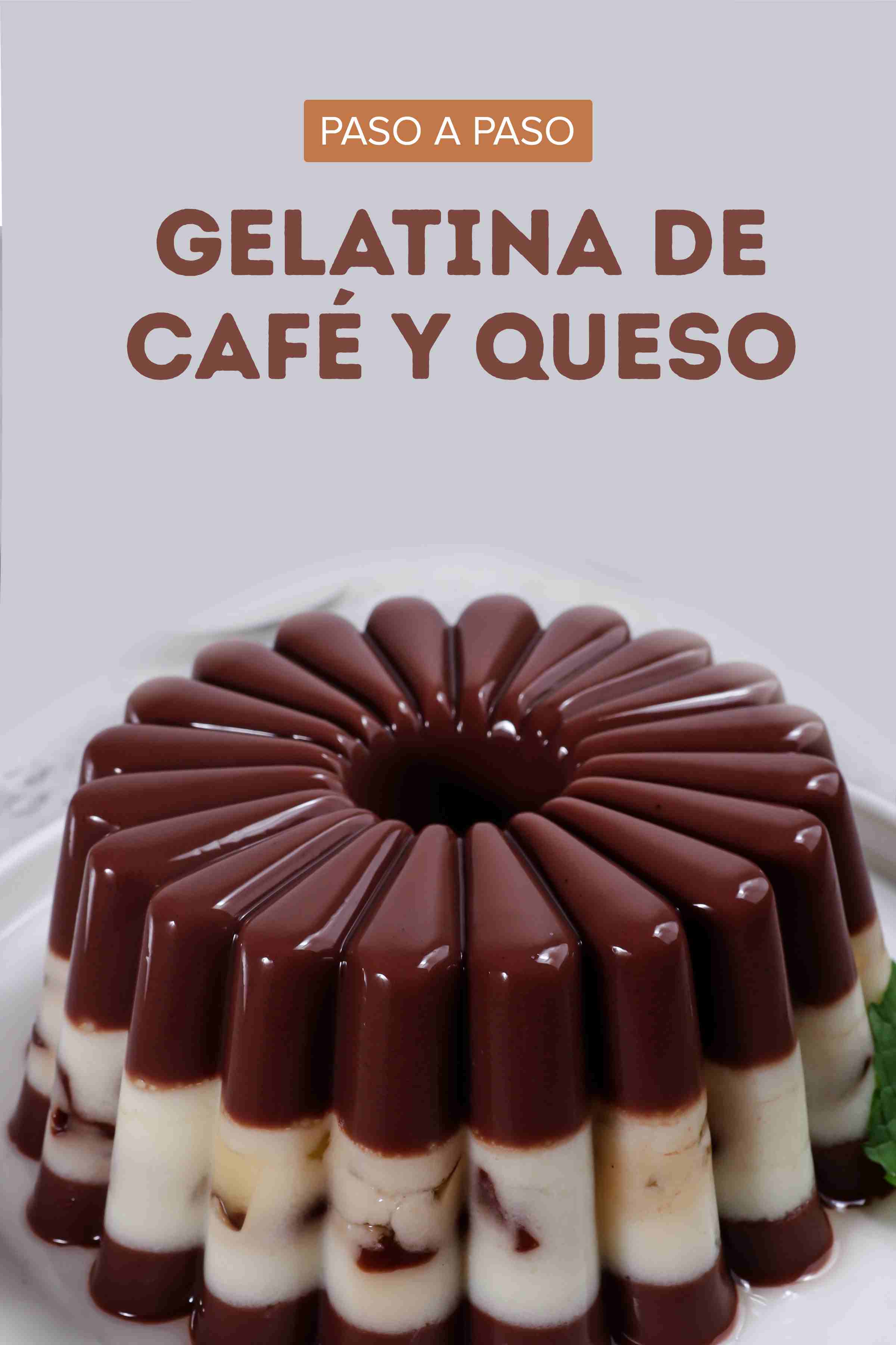 Deliciosa gelatina de café con queso crema en 6 sencillos pasos 