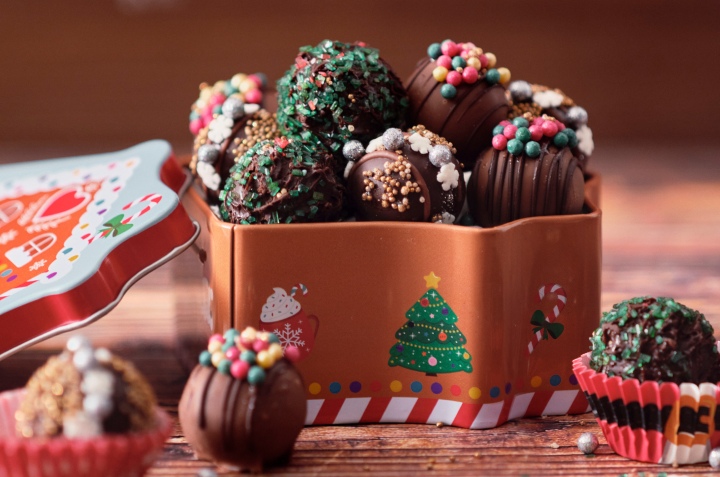 trufas navideñas de chocolate