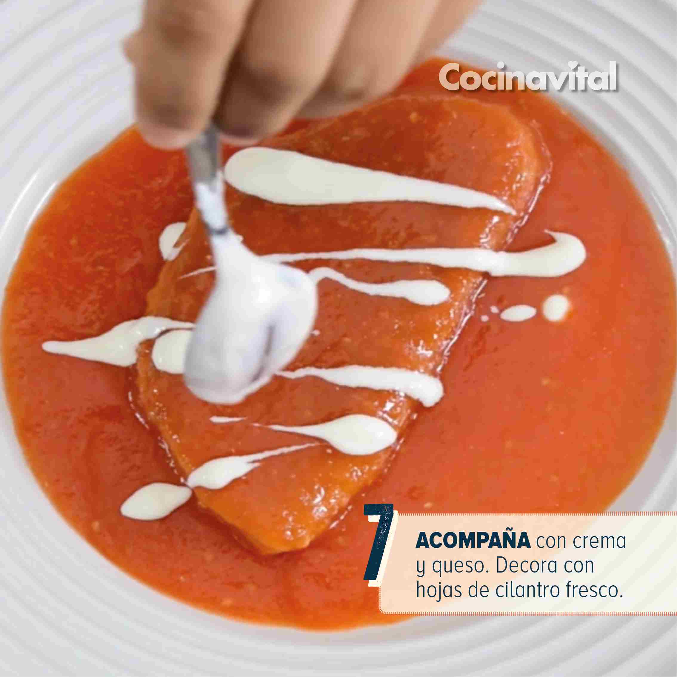 Acompaña con queso y crema