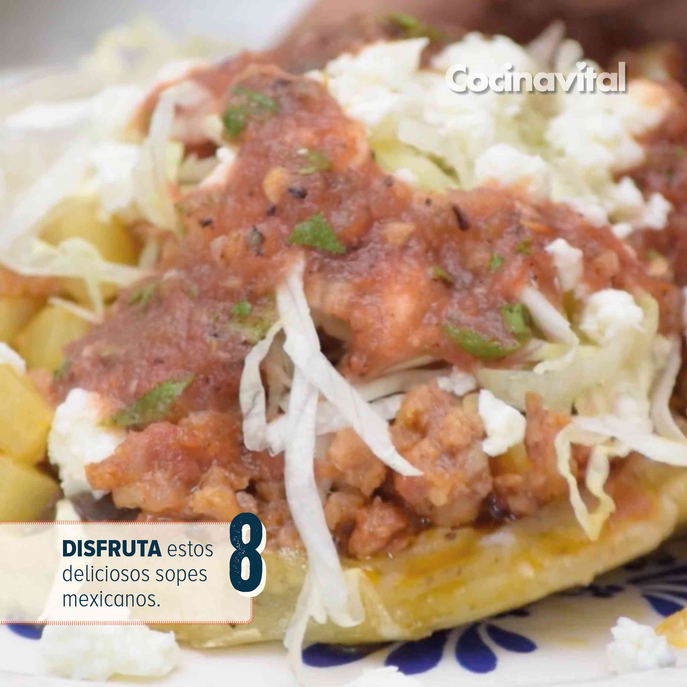 Disfruta de los ricos sopes