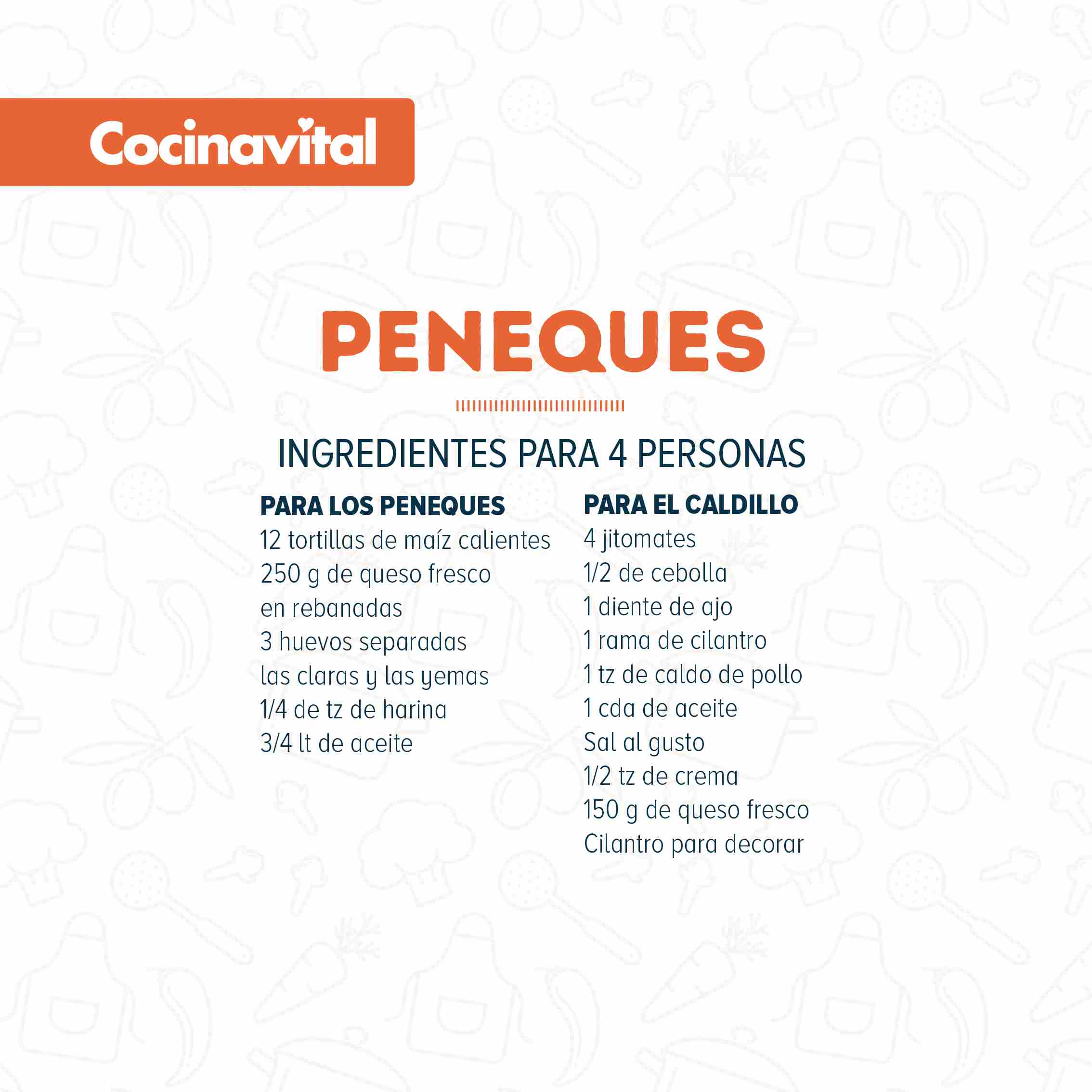 Ingredientes Peneques