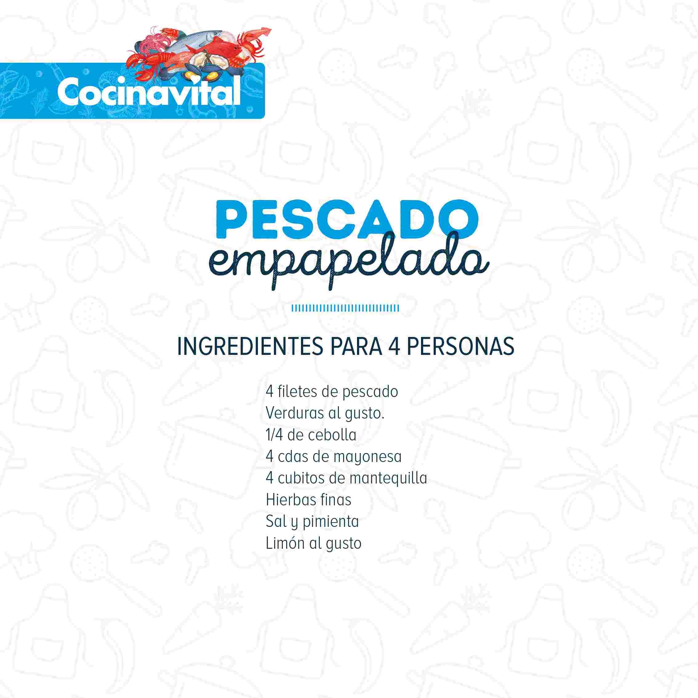 Ingredientes Pescado empapelado