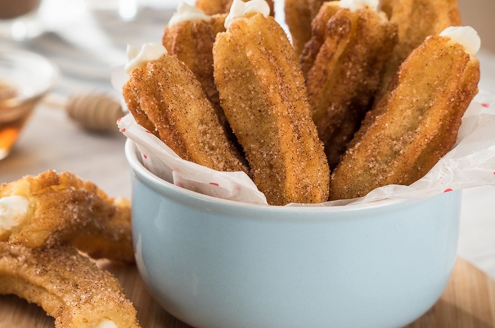 churros rellenos de queso