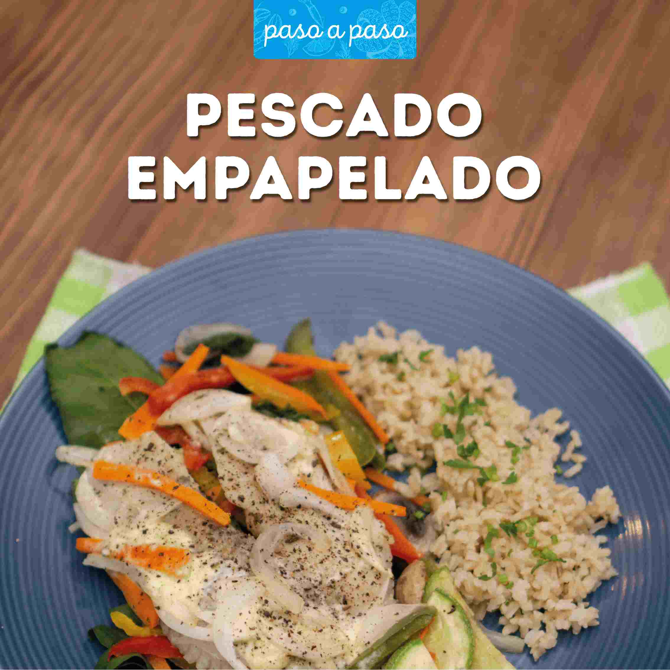 Receta de pescado con verduras en papel aluminio