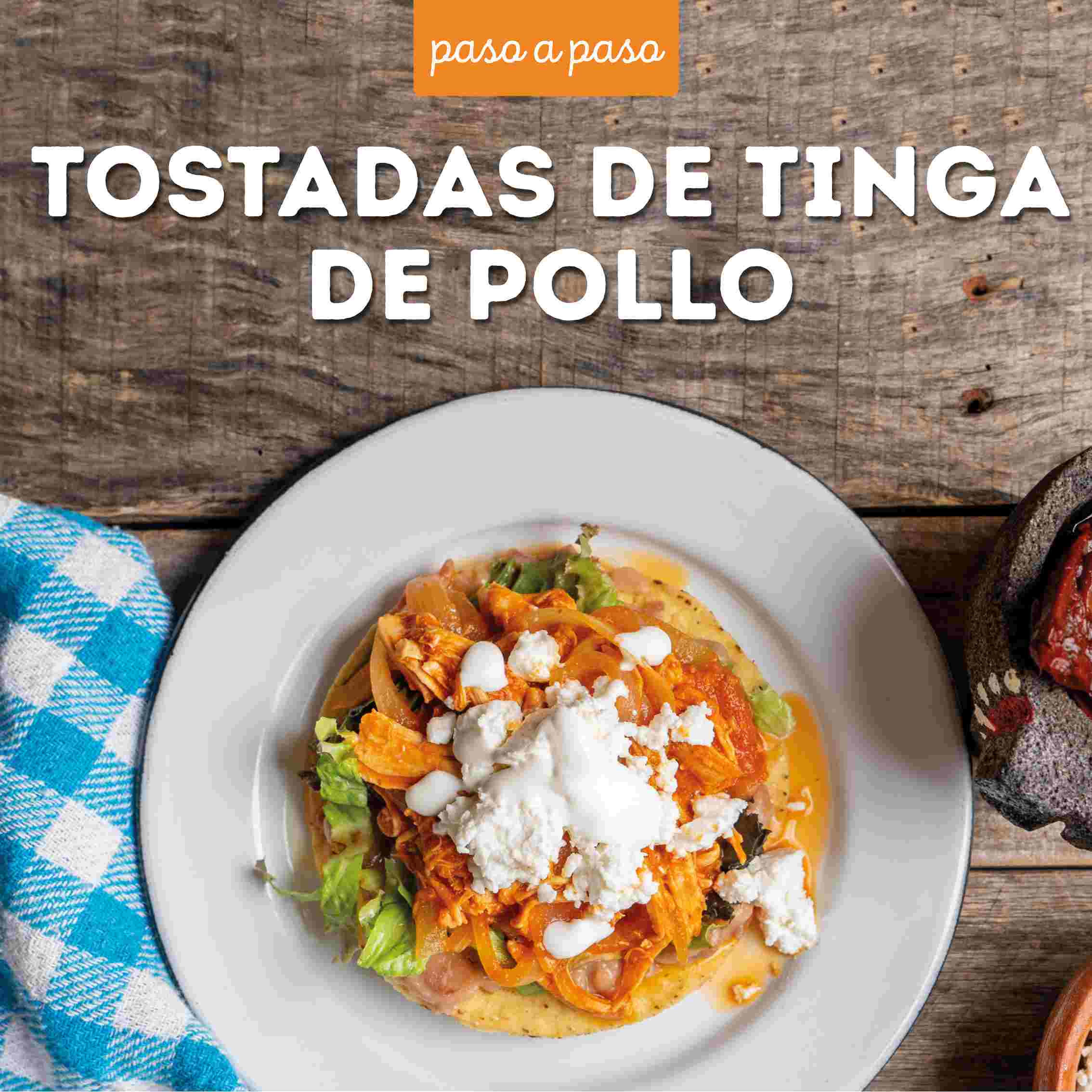 Receta Tostadas de tinga