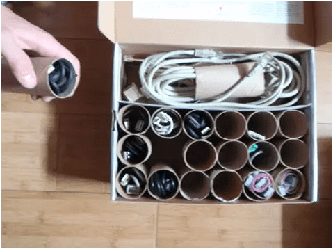 organizador de rollos de papel higiénico