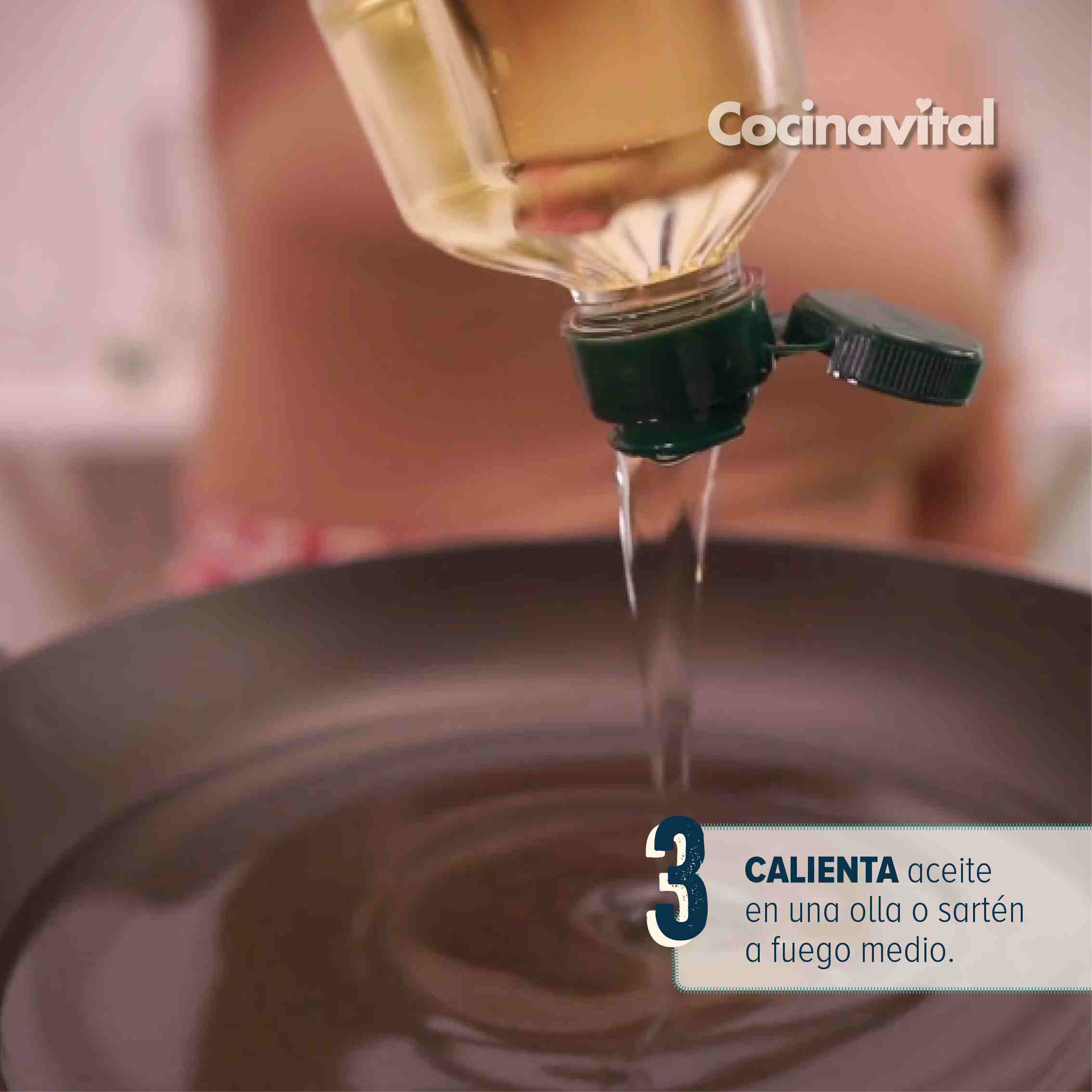 Calienta el aceite