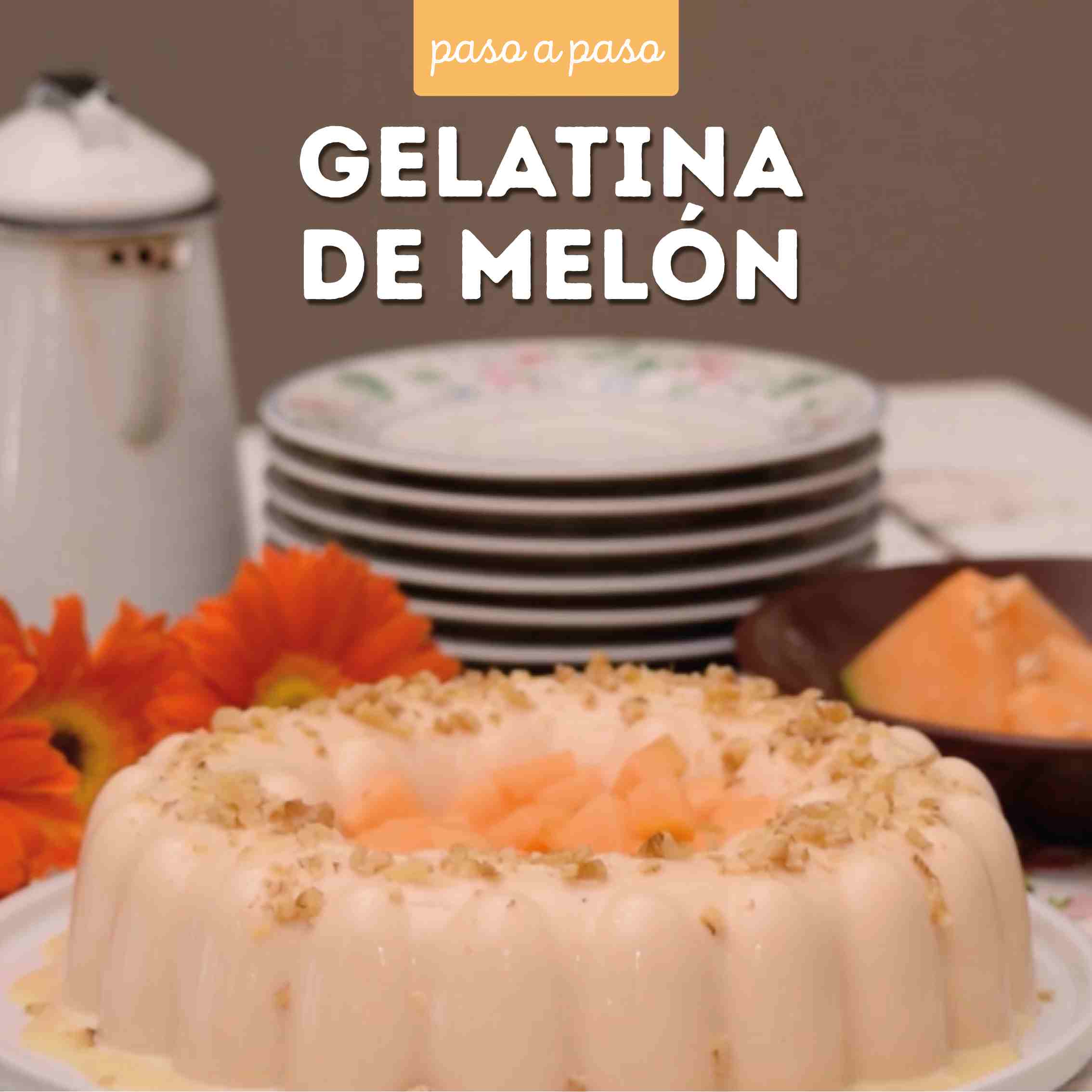 Receta Gelatina de melón