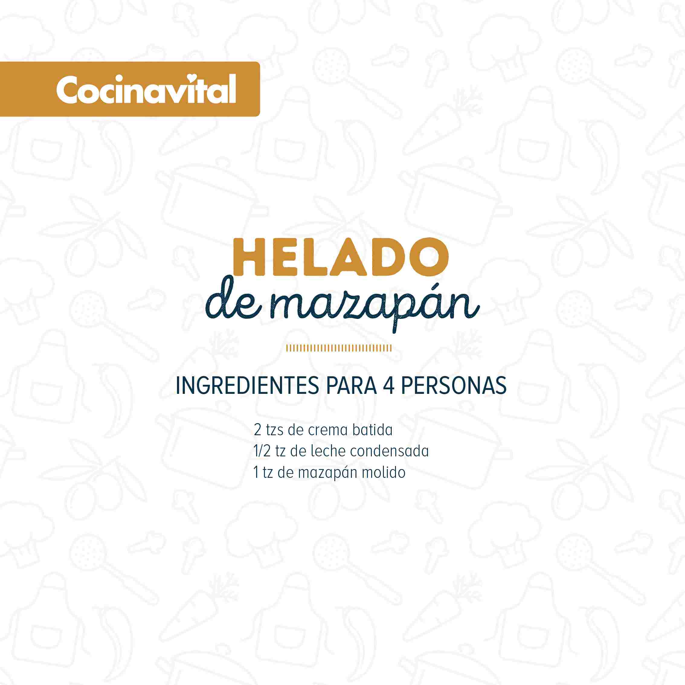 Ingredientes Helado de mazapán