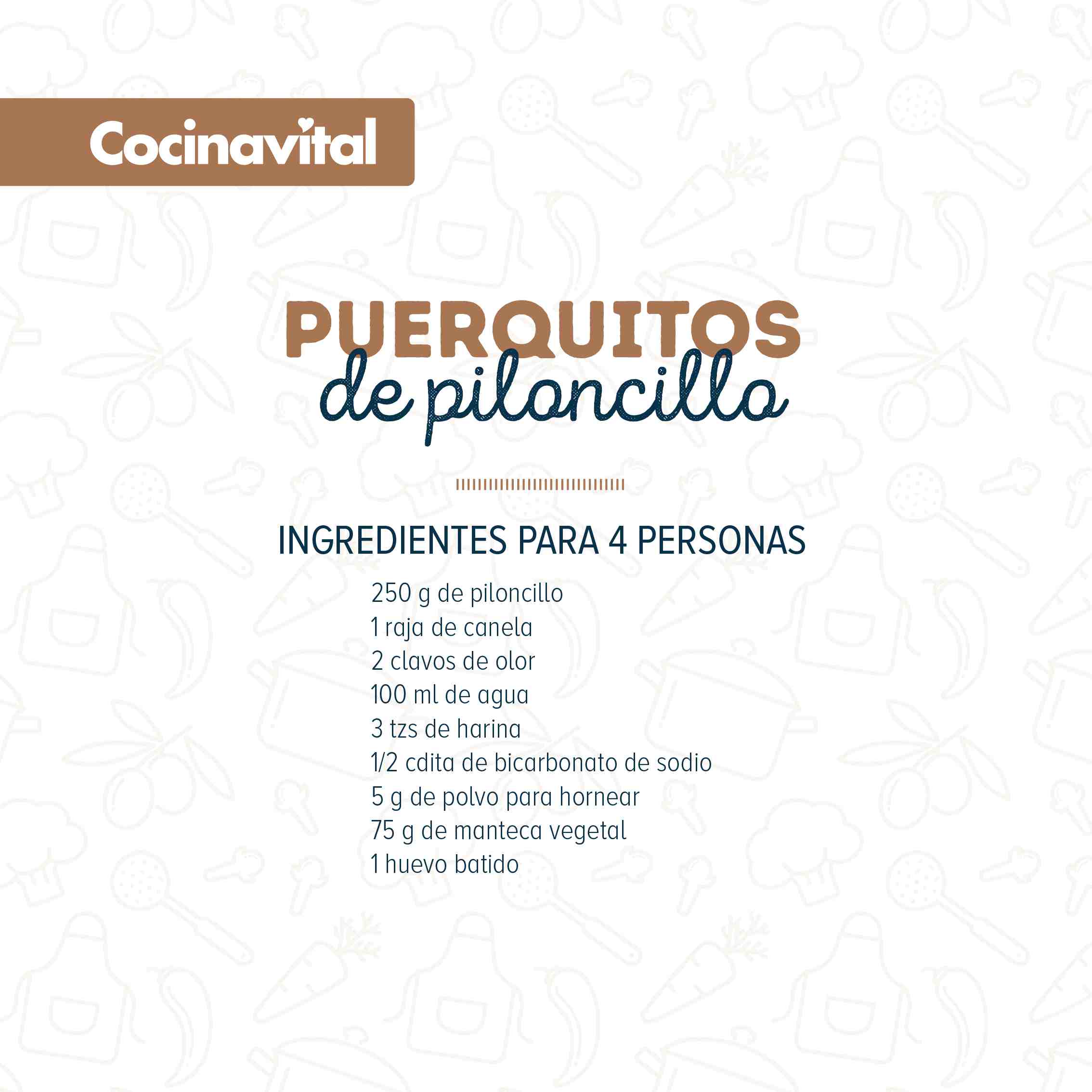Ingredientes Puerquitos de Piloncillo