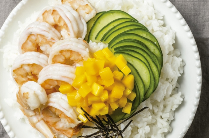 sushi bowl de mango