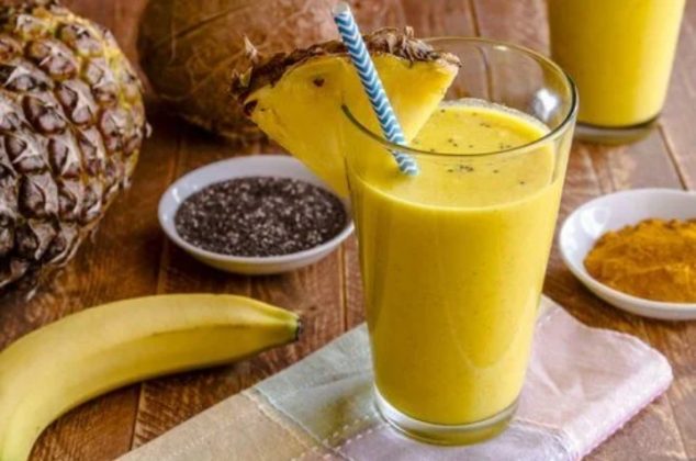 Batido de plátano con cúrcuma para depurar el hígado