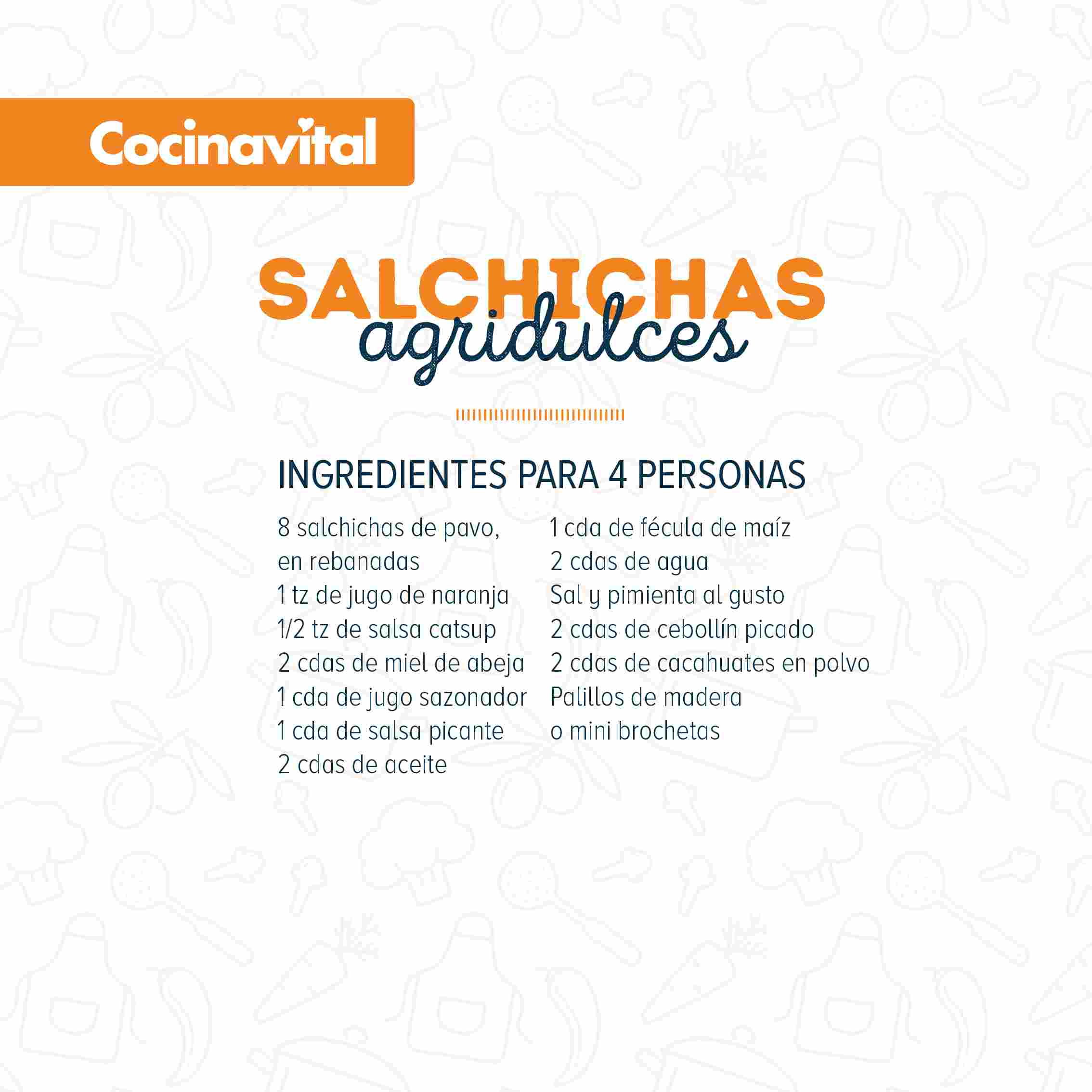 Ingredientes Salchichas agridulces