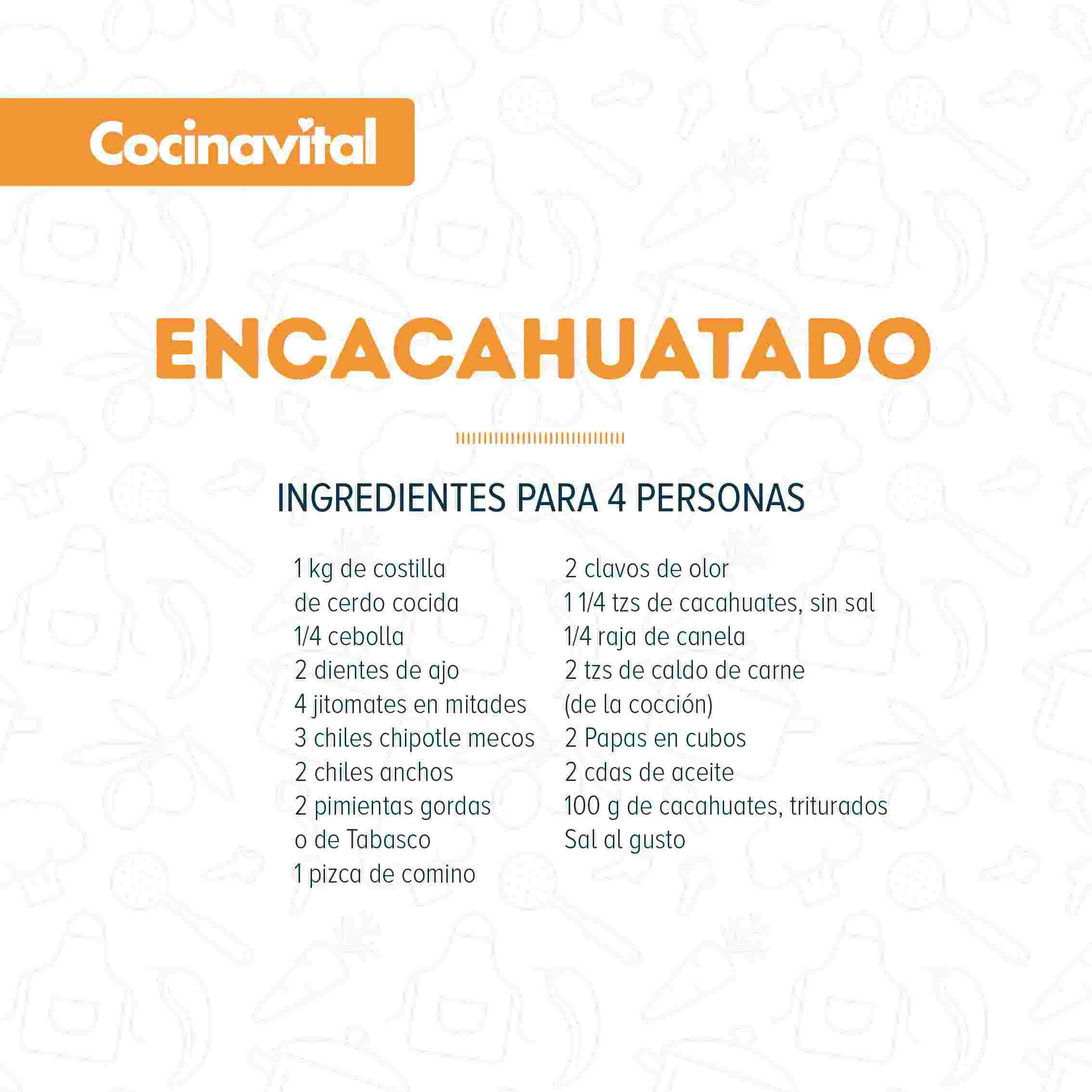 Ingredientes Encacahuatado