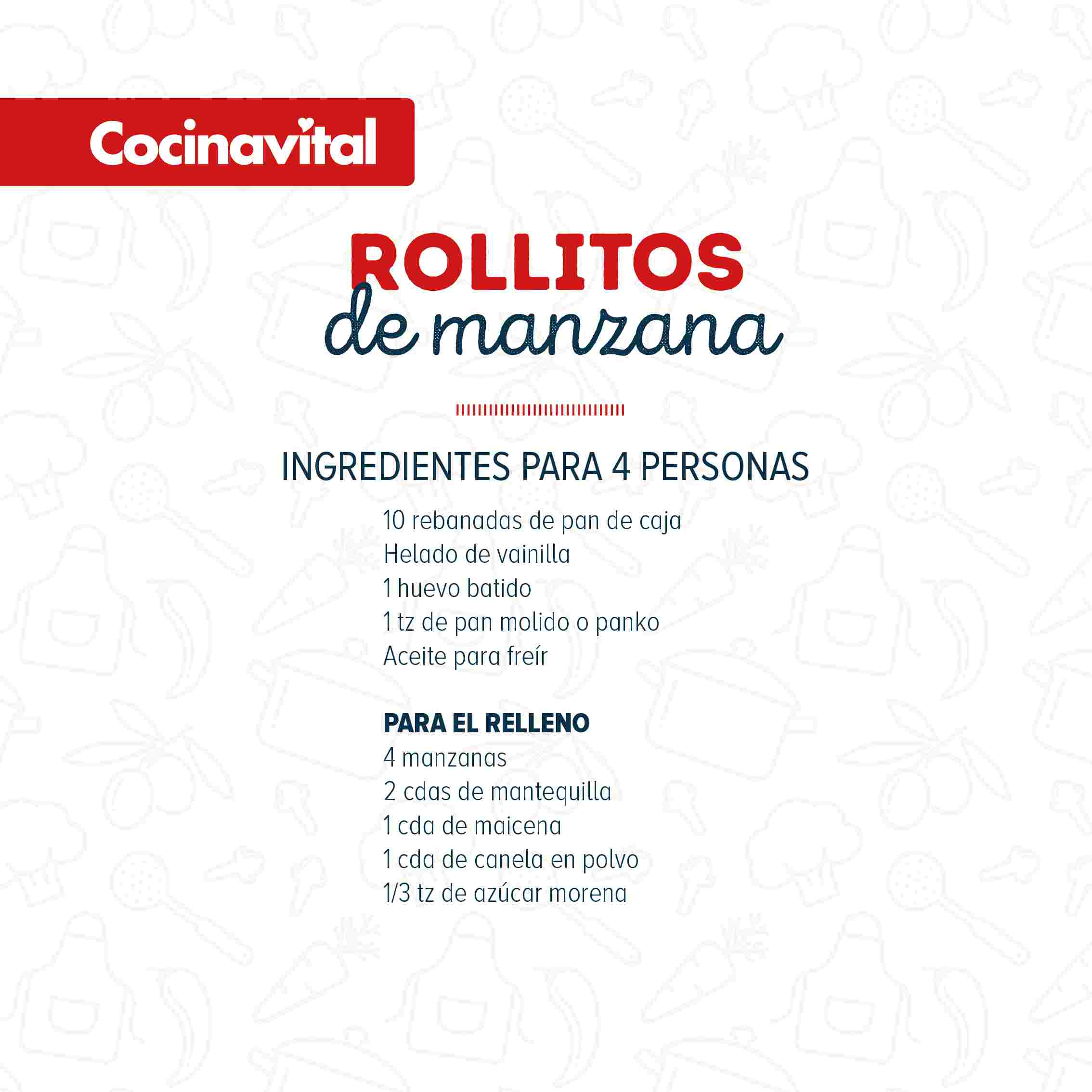 Ingredientes Rollitos de manzana