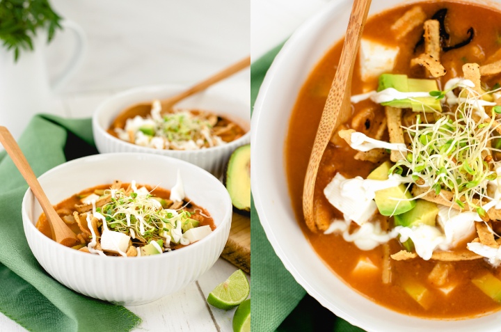 Sopa Azteca con germinado