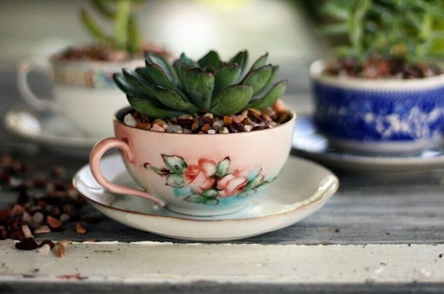 Cómo perforar una taza con un clavo para hacer una hermosa maceta