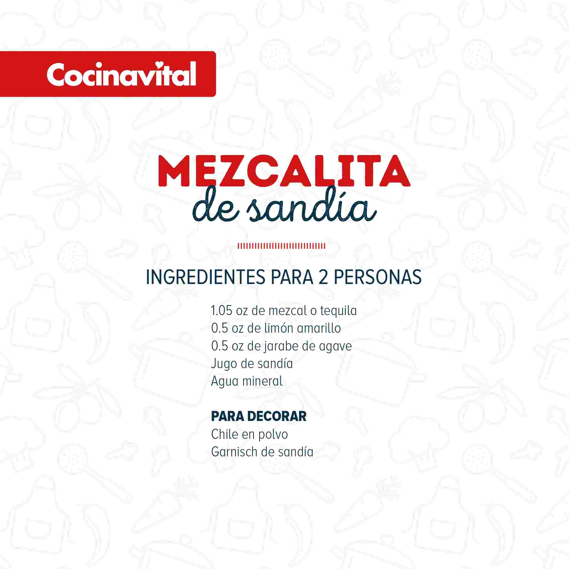 Ingredientes Mezcalita de sandia