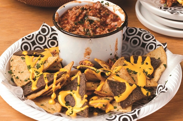 nachos con carne