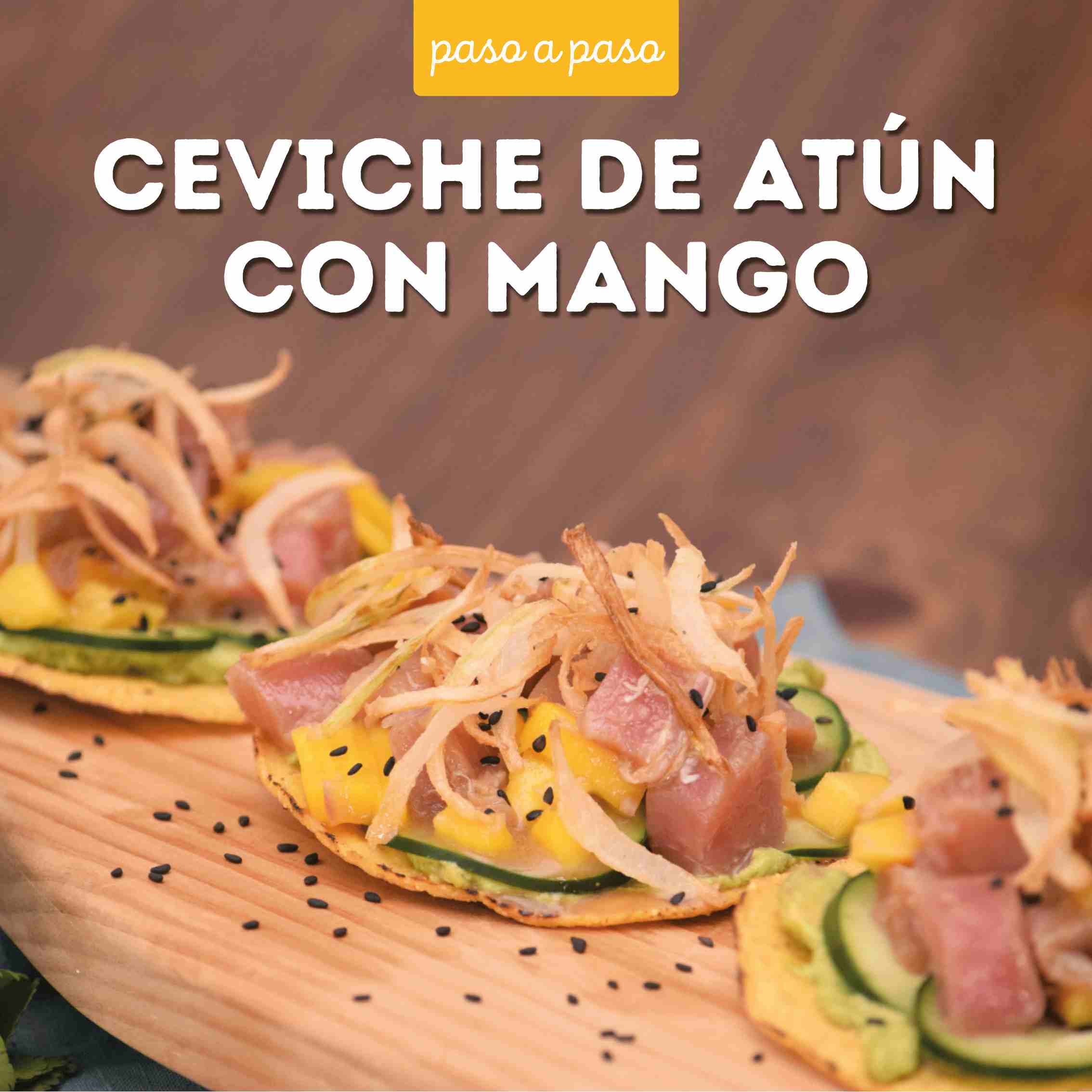 Receta Ceviche de atún con mango
