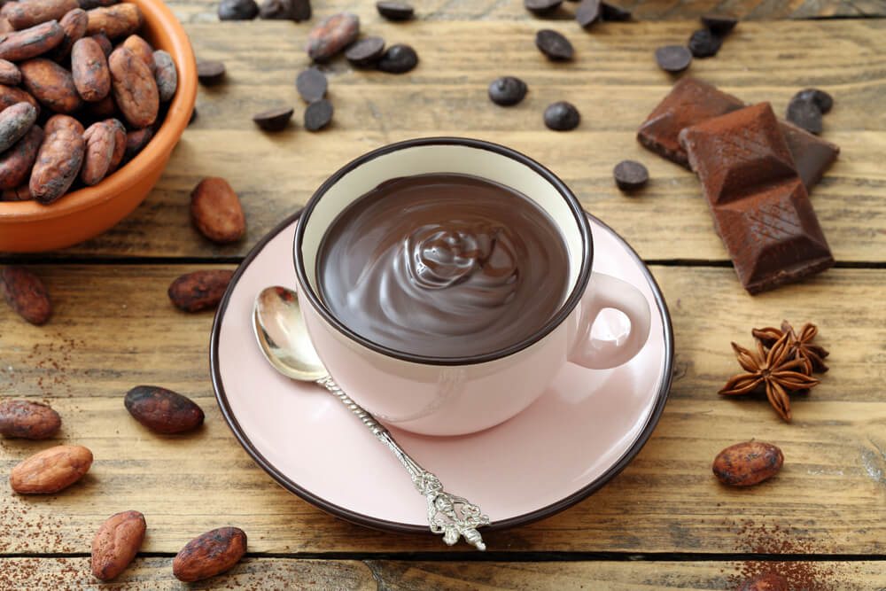 taza de chocolate caliente