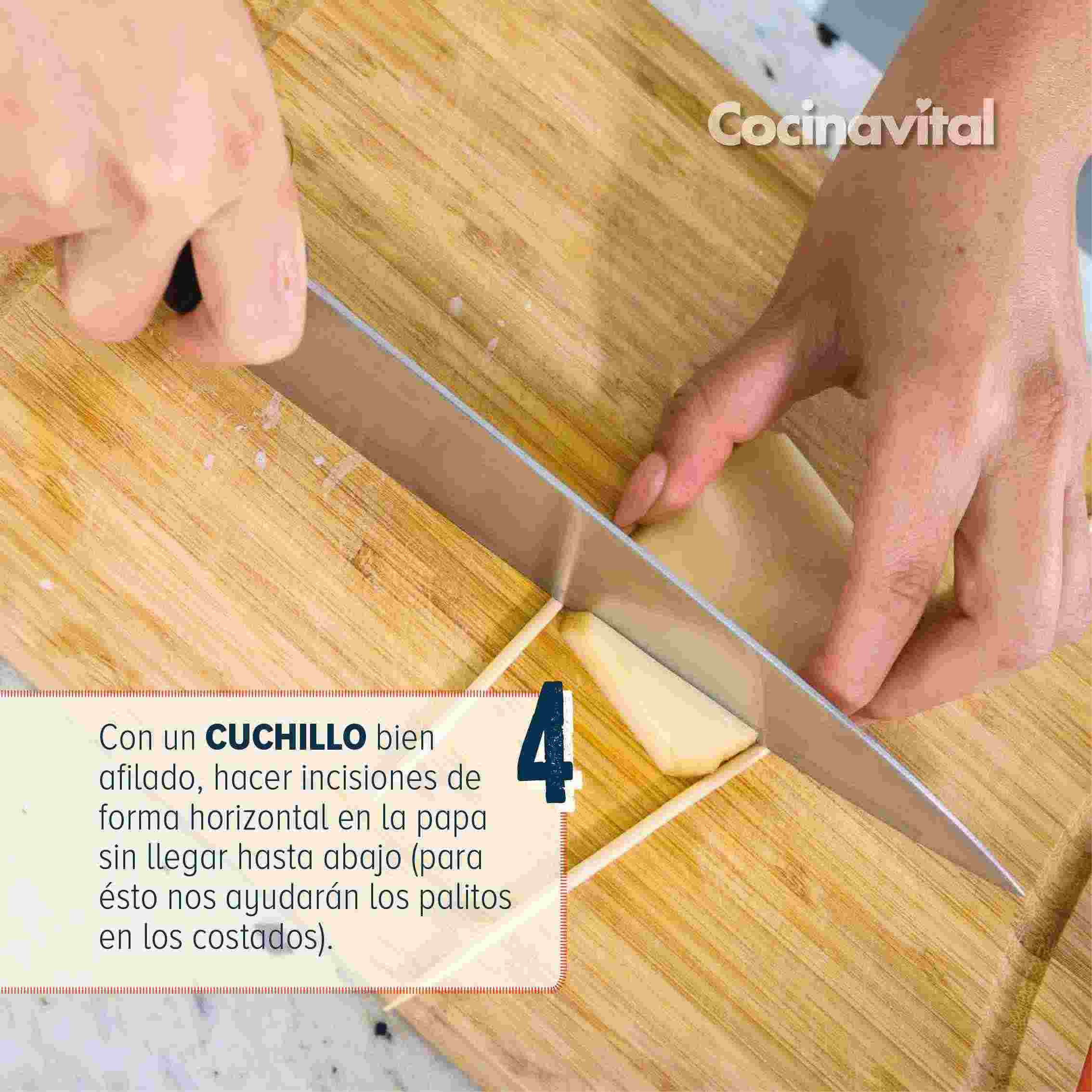 Corta en forma horizontal