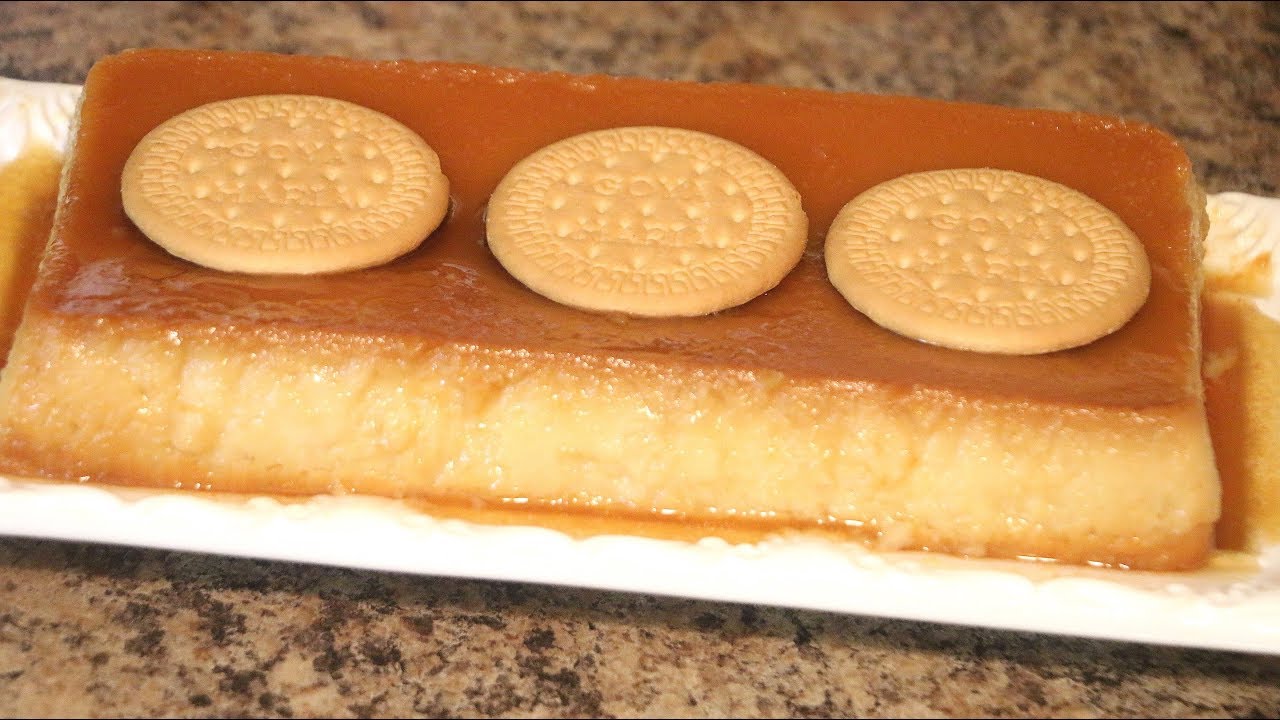 receta de flan de galletas maría