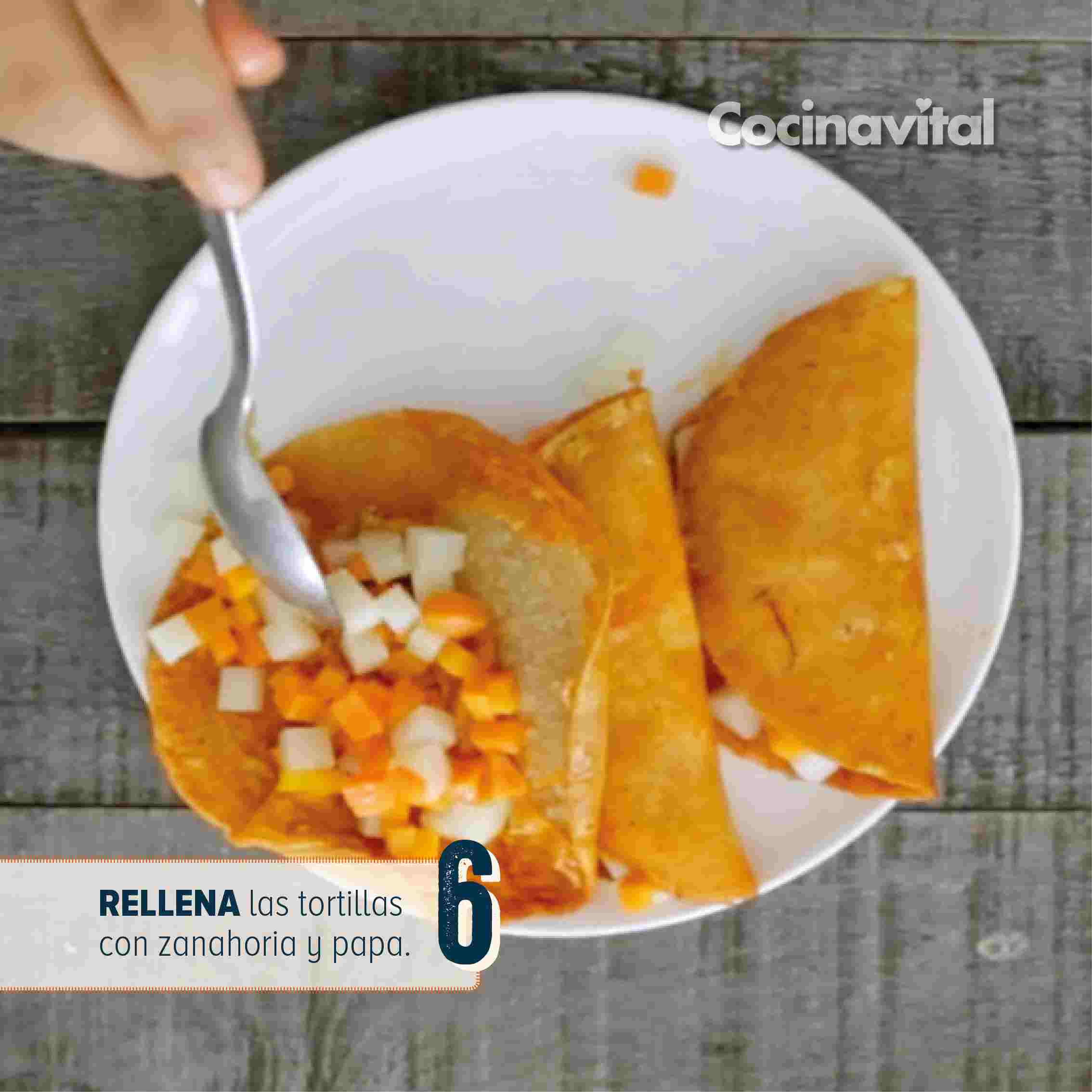 Rellena las tortillas