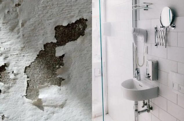 Cómo arreglar la pintura descarapelada del techo del baño