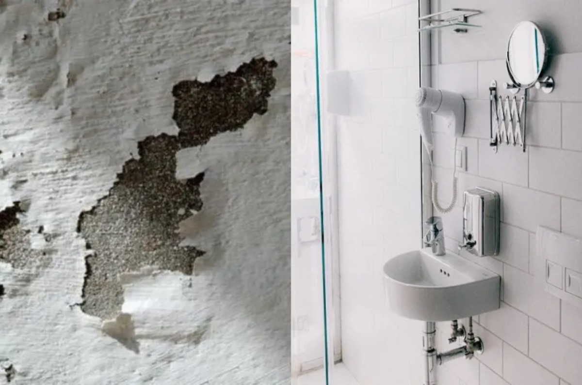 cómo arreglar la pintura descarapelada del baño