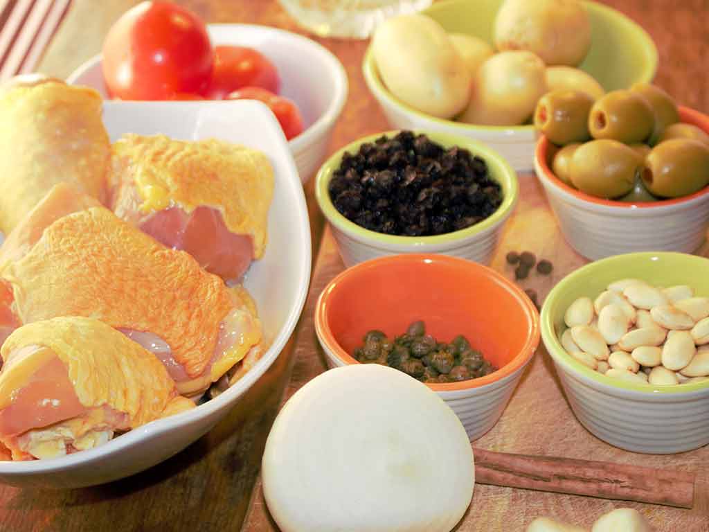 Ingredientes estofado de pollo