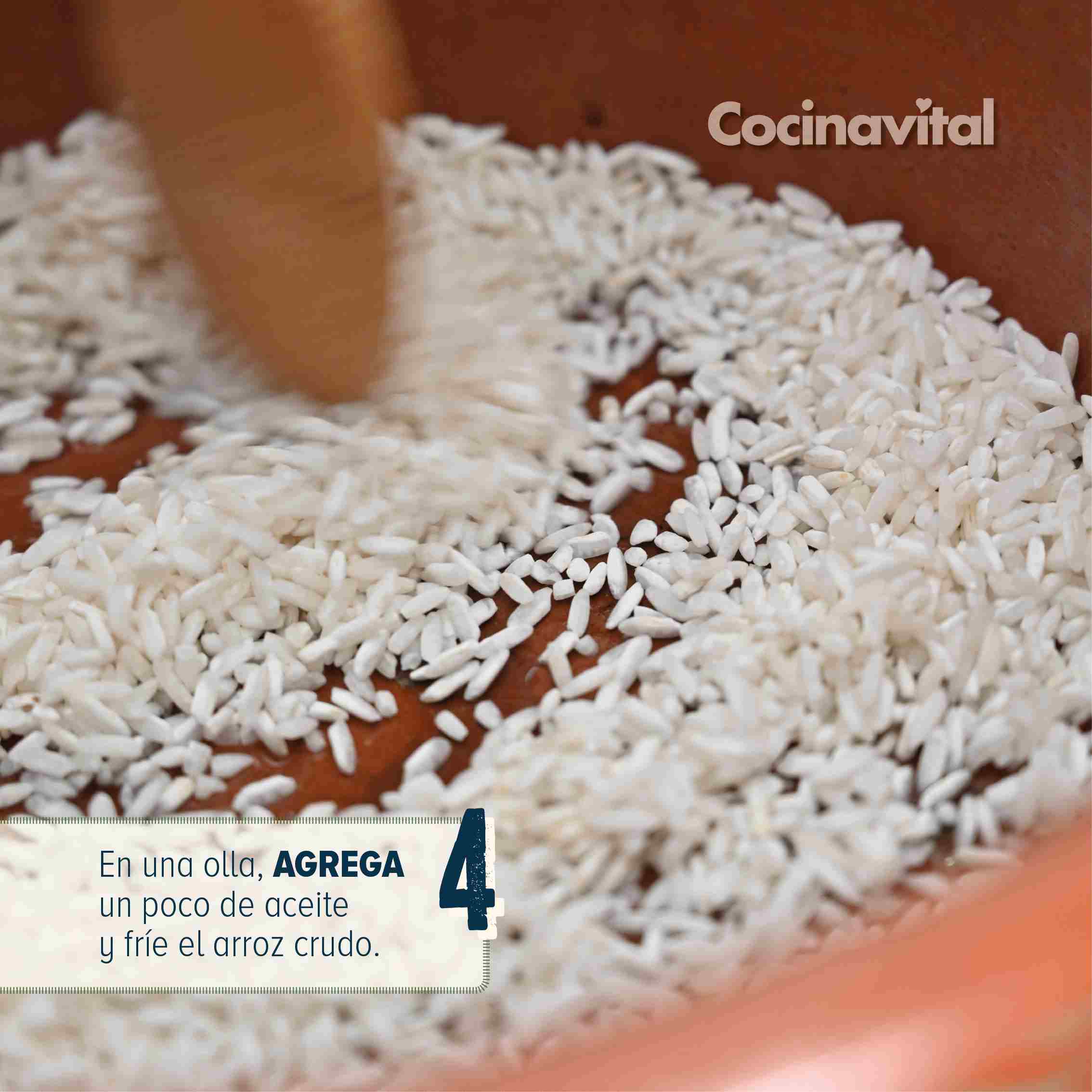 Fríe el arroz