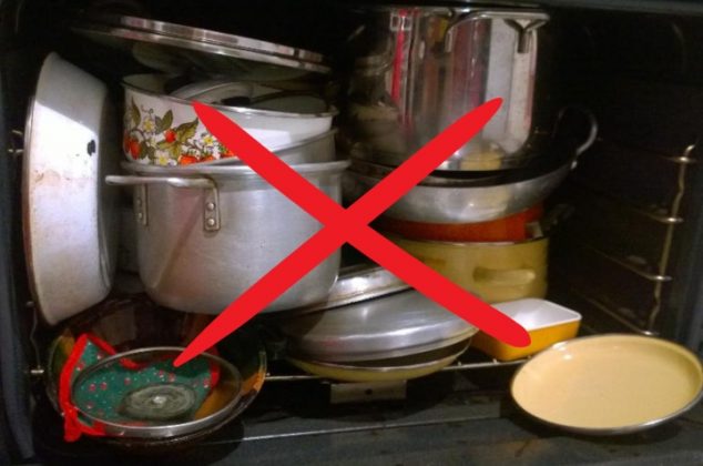 Por qué no debes guardar ollas y sartenes en el horno de la estufa