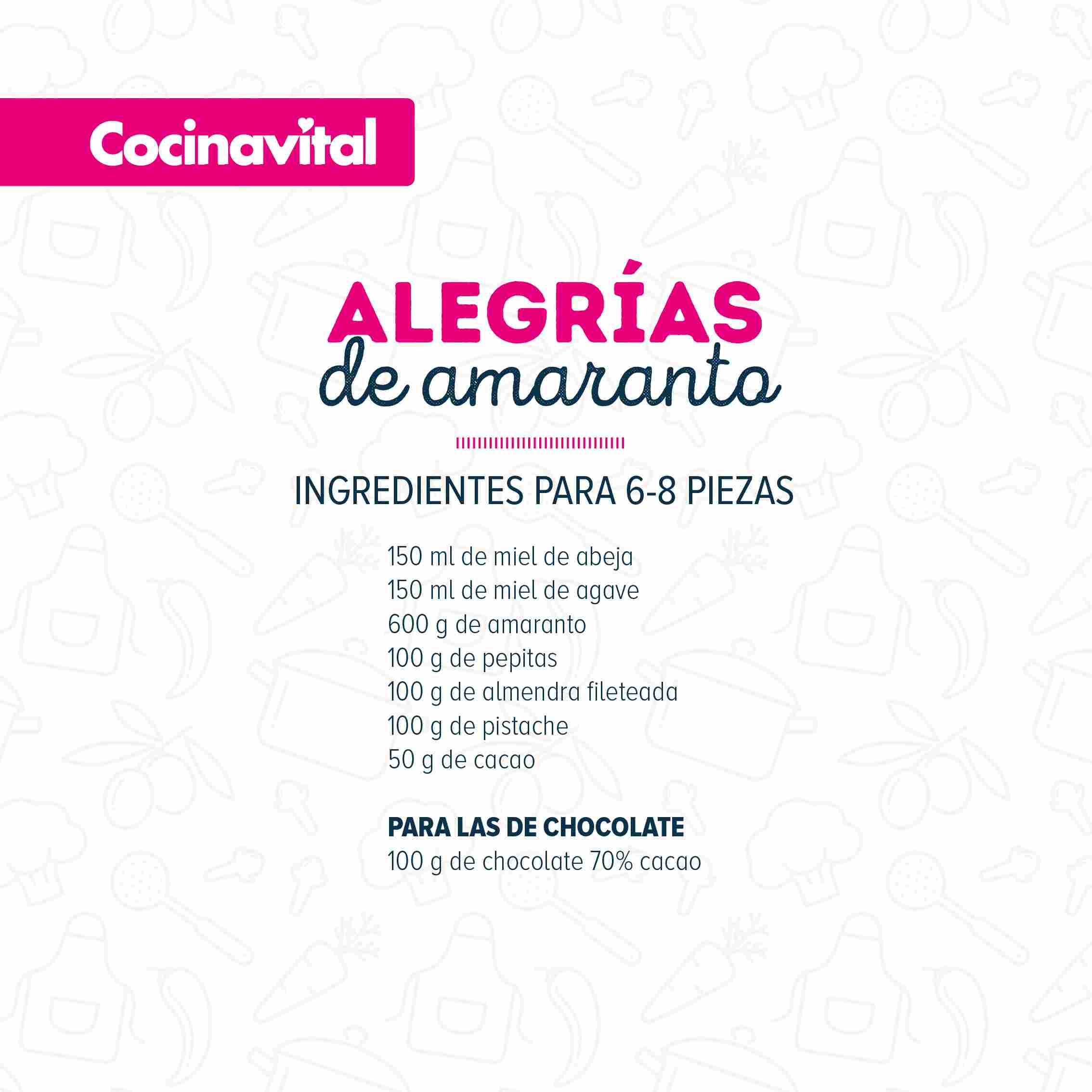 Ingredientes alegrías