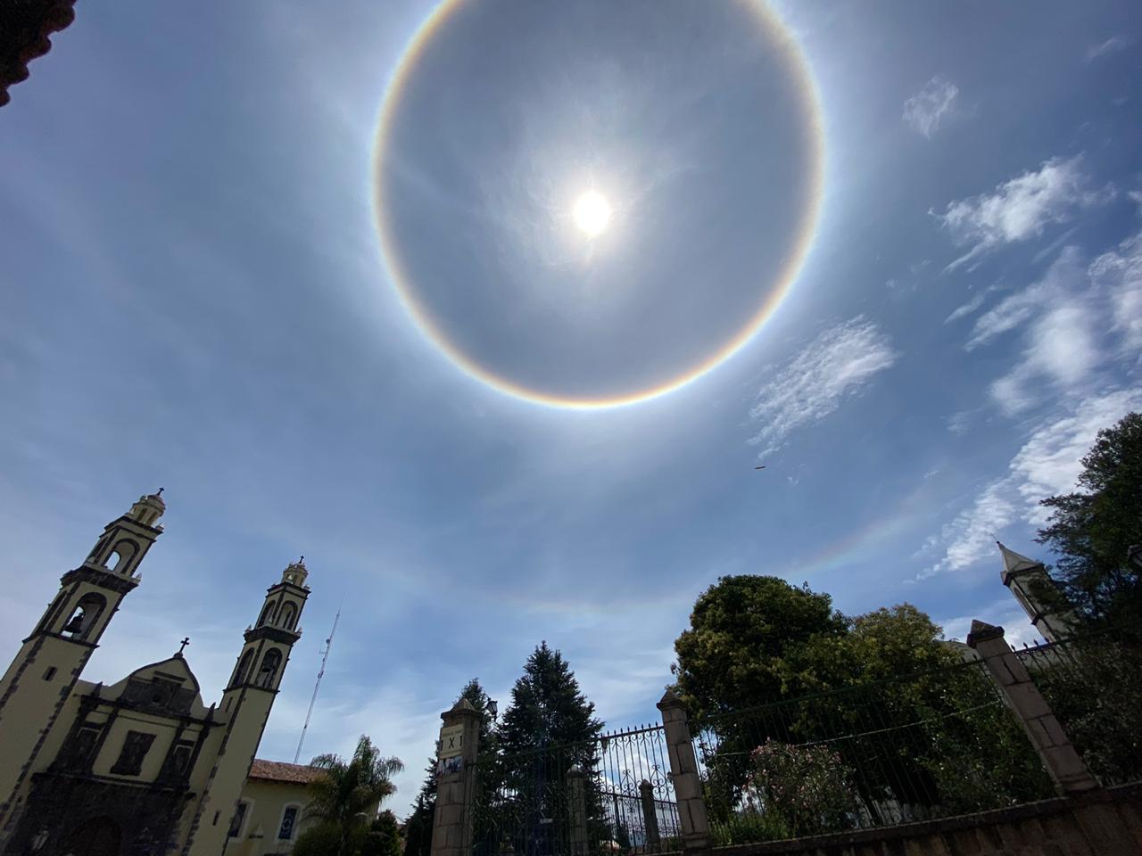 halo de luz en el cielo, predicción de sismos