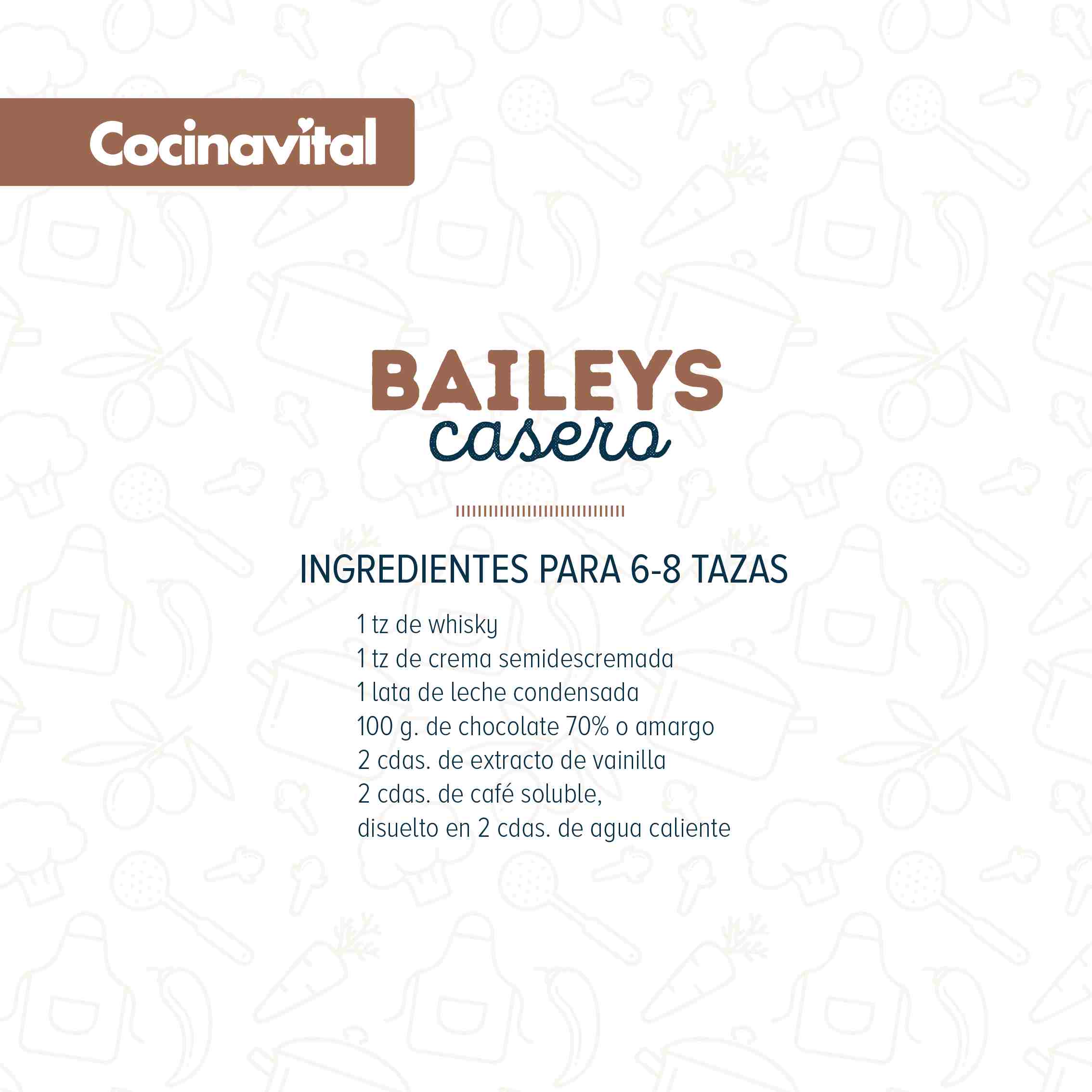 Ingredientes Baileys casero