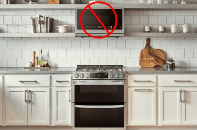 Los 4 lugares prohibidos para poner un microondas en la cocina