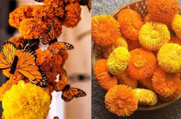 Cómo hacer flores de cempasúchil con papel crepé para decorar