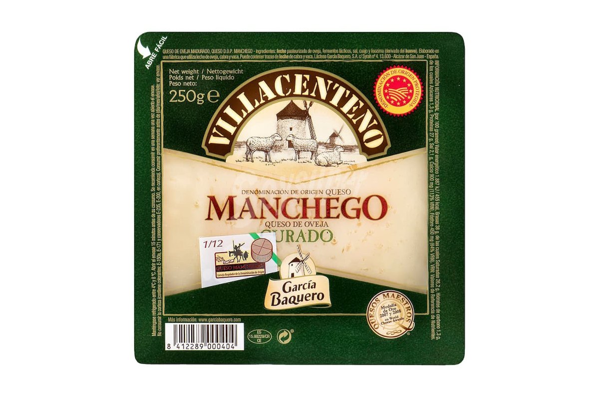 Queso Manchego Villacenteno 250 grs