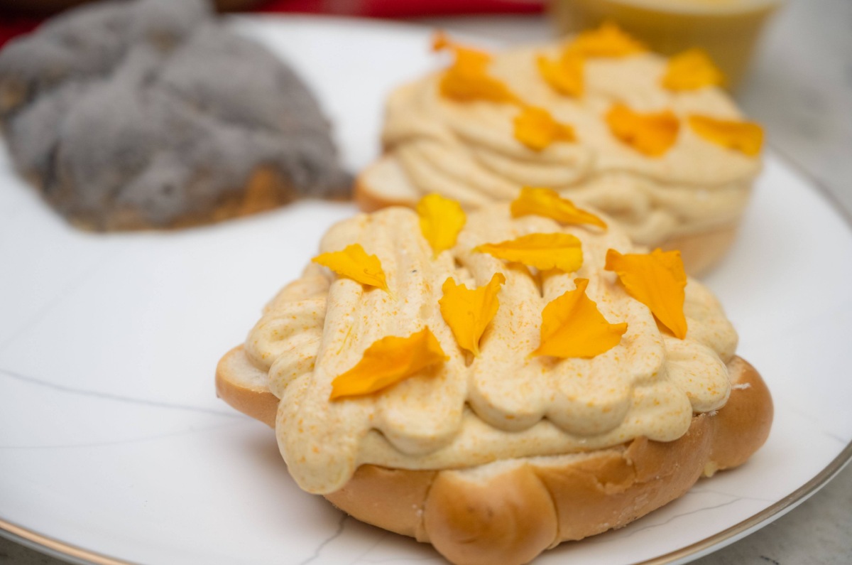 relleno para pan de muerto cempasuchil