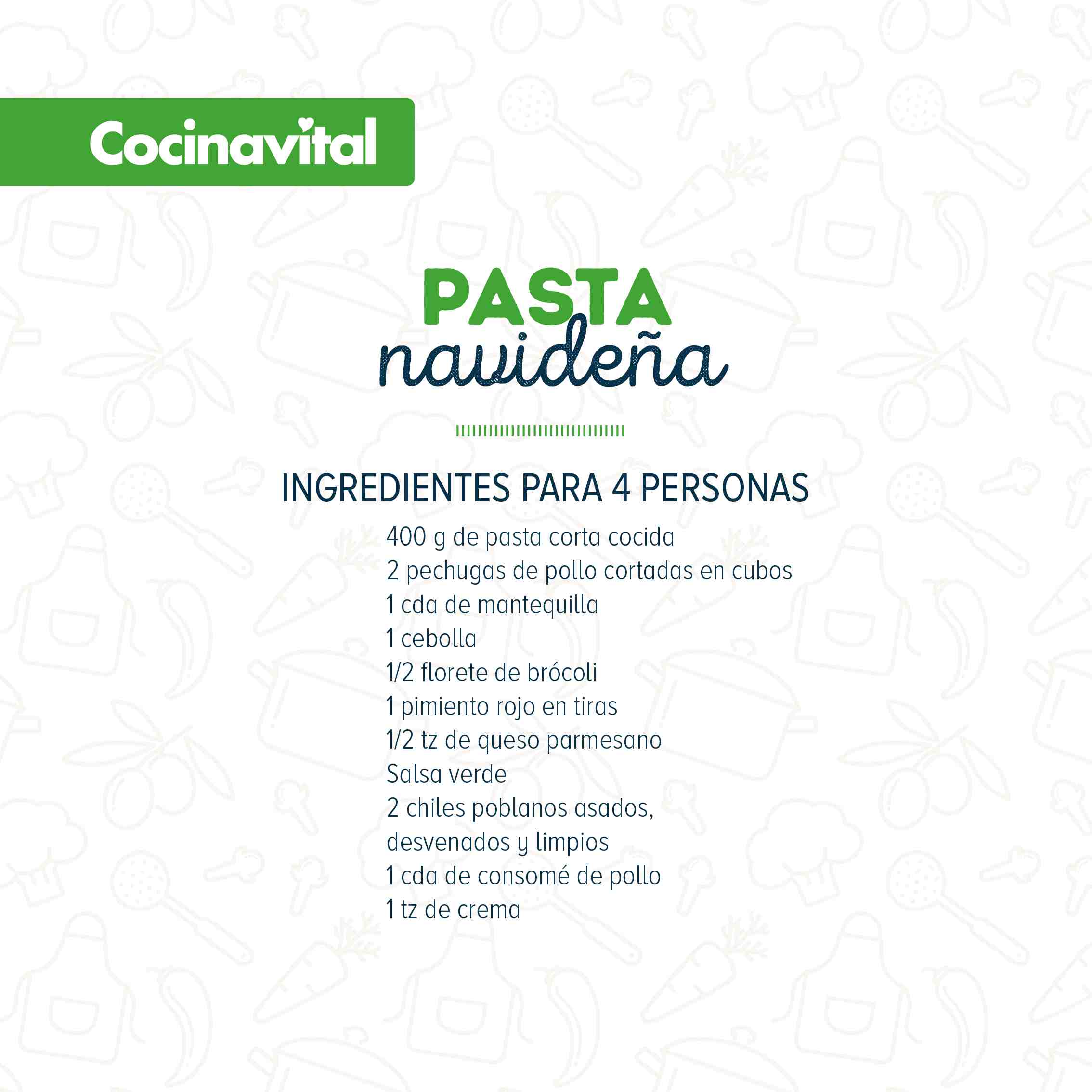 Ingredientes Pasta navideña