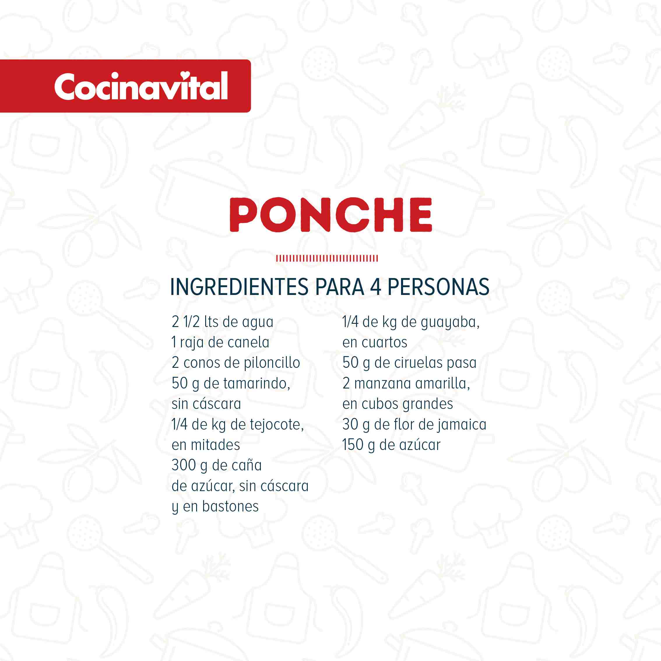 Ingredientes Ponche