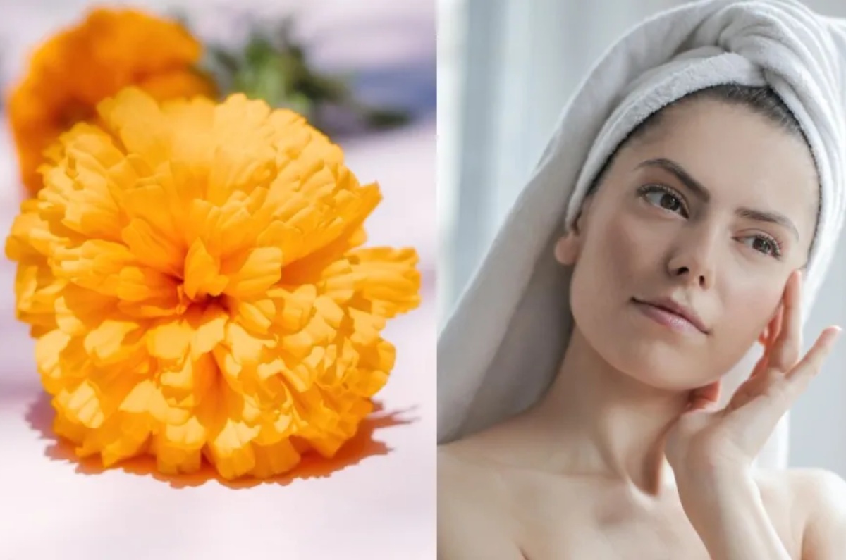 mascarilla de flor de cempasúchil 